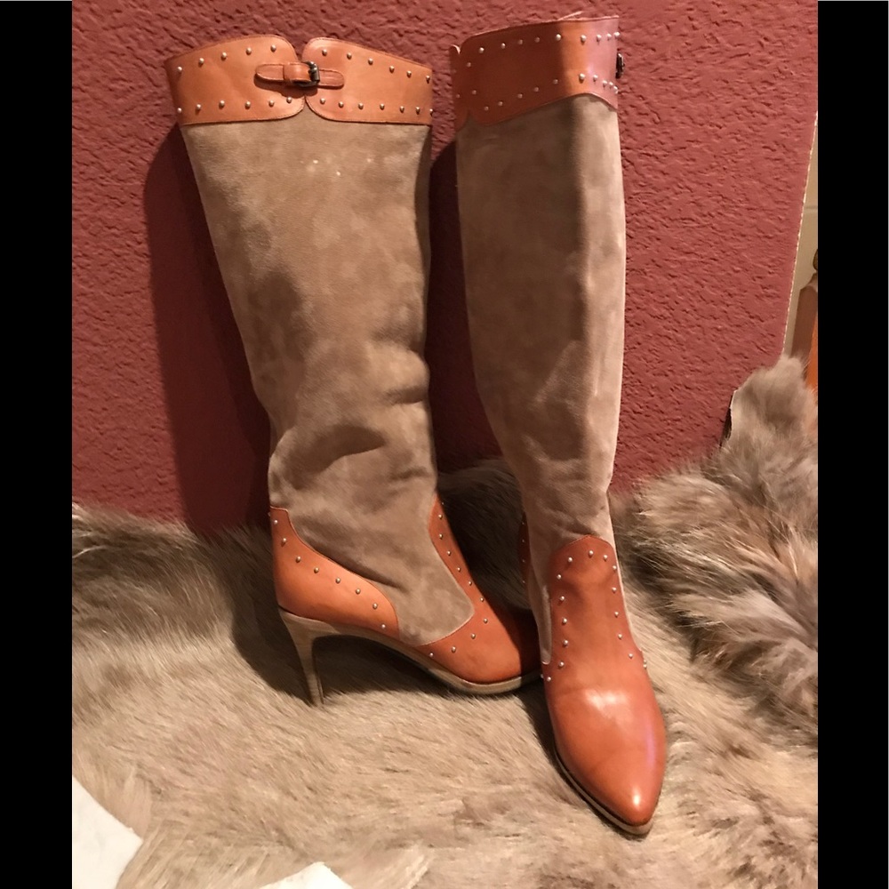 Gorgeous Laflesh Brn Leather/Suede Boots Size(9.5)